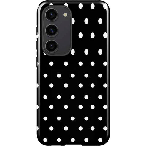 Black and White Polka Dots Galaxy S23 Pro Case