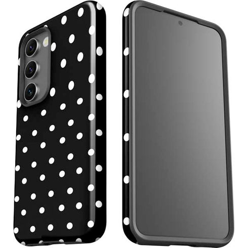 Black and White Polka Dots Galaxy S23 Pro Case