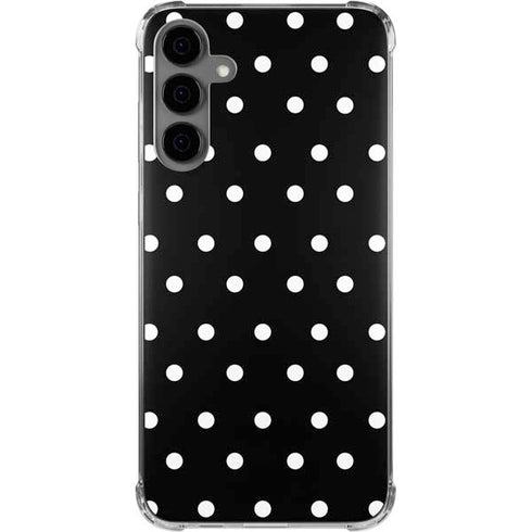 Black and White Polka Dots Galaxy S24 Plus Clear Case