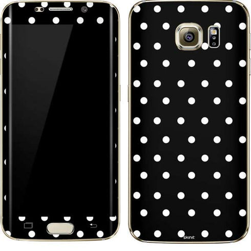 Black and White Polka Dots Galaxy S7 Edge Skin