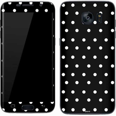 Black and White Polka Dots Galaxy S7 Skin