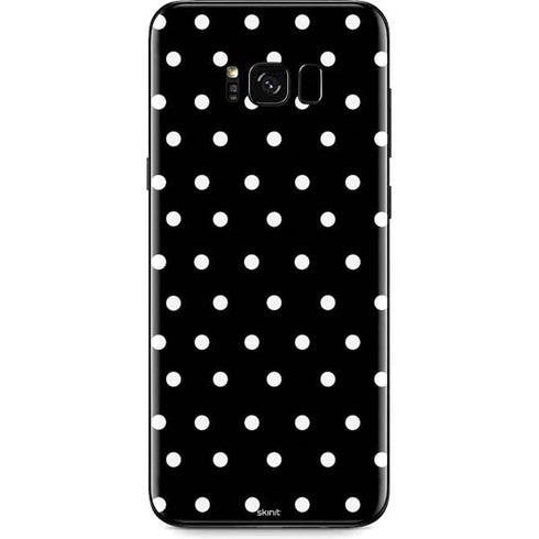Black and White Polka Dots Galaxy S8 Plus Skin