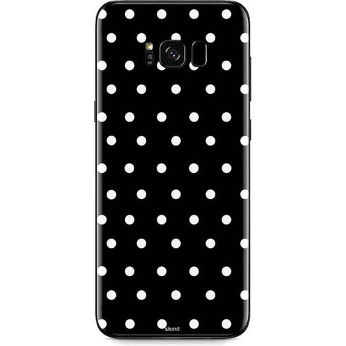 Black and White Polka Dots Galaxy S8 Skin
