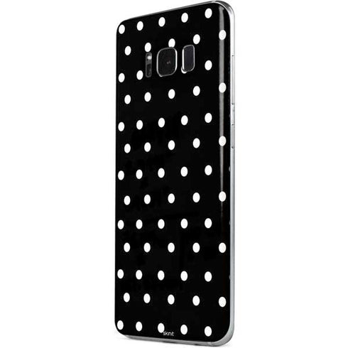 Black and White Polka Dots Galaxy S8 Skin