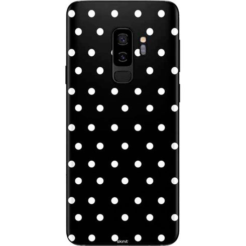 Black and White Polka Dots Galaxy S9 Plus Skin