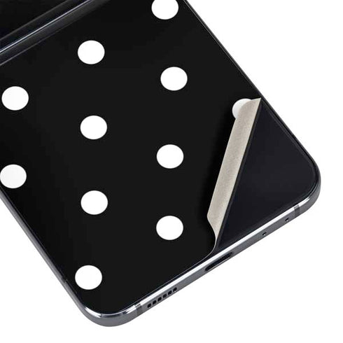 Black and White Polka Dots Galaxy Z Flip5 5G Skin