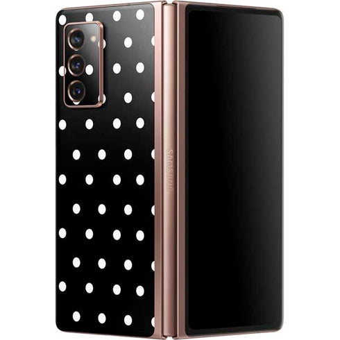 Black and White Polka Dots Galaxy Z Fold2 5G Skin