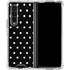 Black and White Polka Dots Galaxy Z Fold4 5G Clear Case