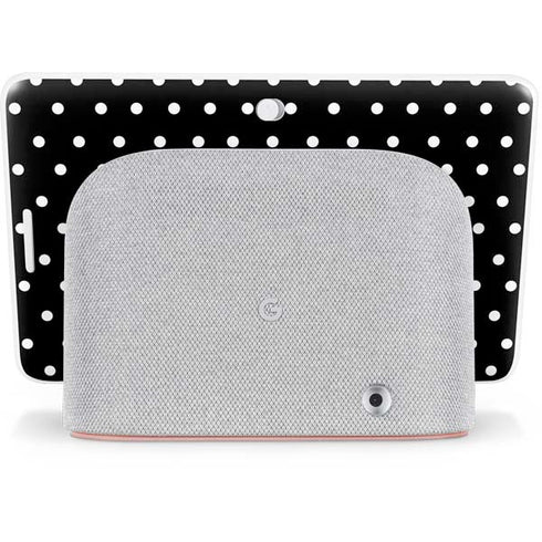 Black and White Polka Dots Google Home Hub Skin