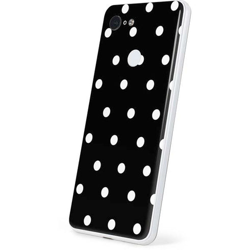 Black and White Polka Dots Google Pixel 3 Skin