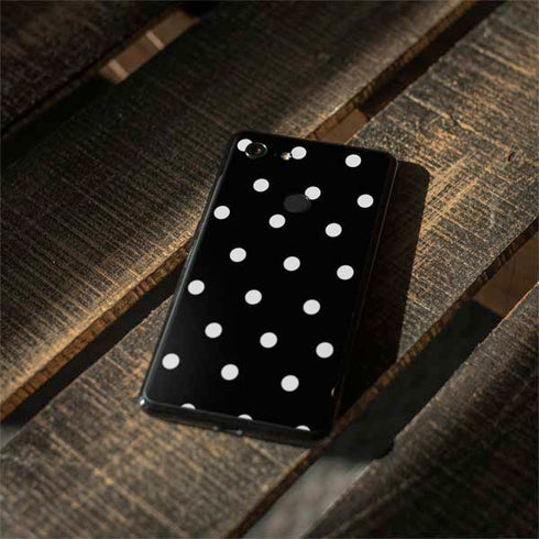 Black and White Polka Dots Google Pixel 3 Skin