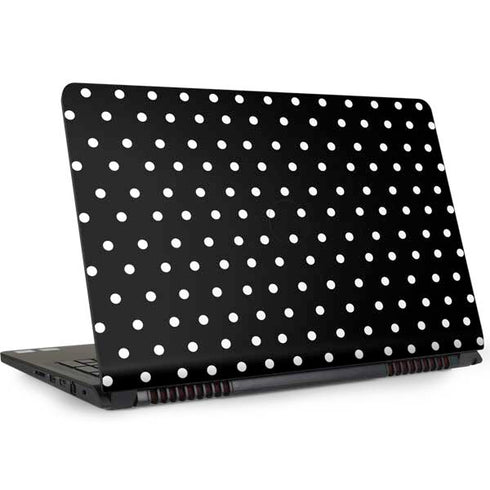 Black and White Polka Dots Dell Inspiron Skin