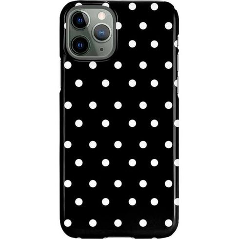 Black and White Polka Dots iPhone 11 Pro Lite Case