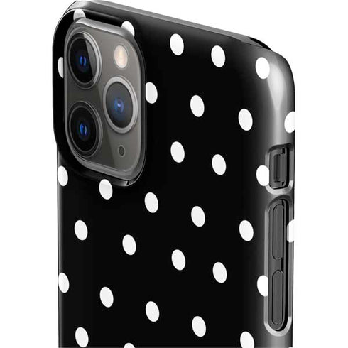 Black and White Polka Dots iPhone 11 Pro Lite Case