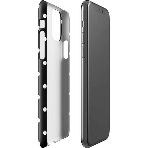 Black and White Polka Dots iPhone 11 Pro Lite Case