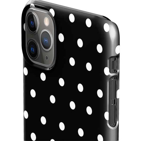 Black and White Polka Dots iPhone 11 Pro Max Lite Case