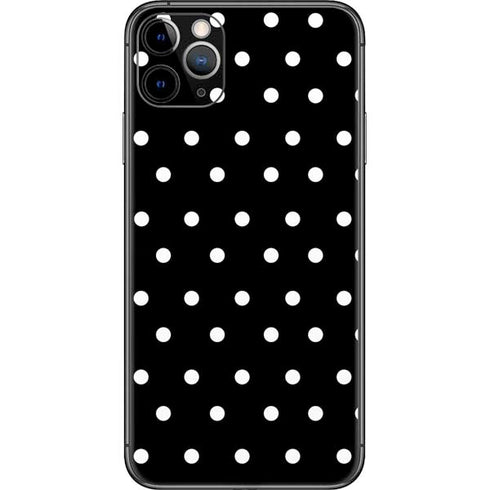 Black and White Polka Dots iPhone 11 Pro Max Skin