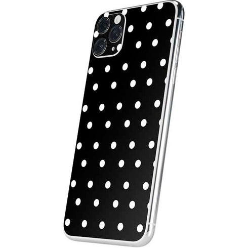 Black and White Polka Dots iPhone 11 Pro Max Skin