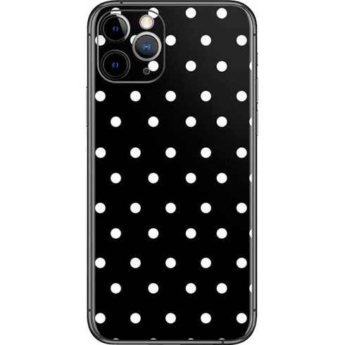 Black and White Polka Dots iPhone 11 Pro Skin