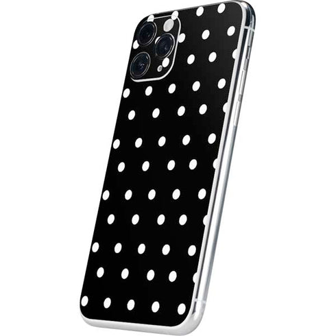 Black and White Polka Dots iPhone 11 Pro Skin