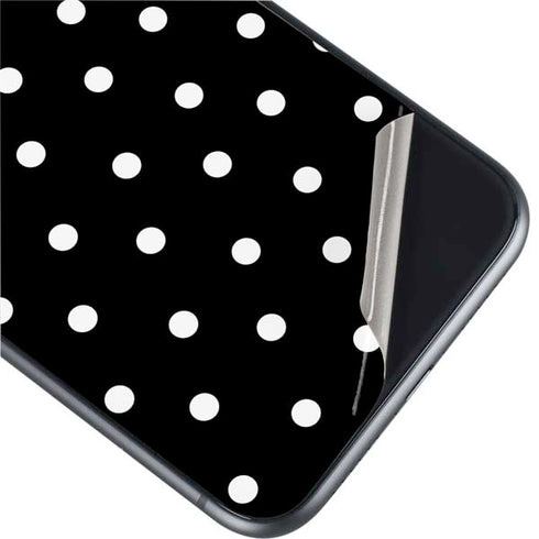 Black and White Polka Dots iPhone 11 Skin