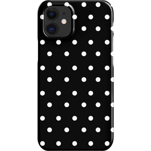 Black and White Polka Dots iPhone 12 Mini Lite Case