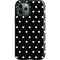 Black and White Polka Dots iPhone 12 Pro Impact Case