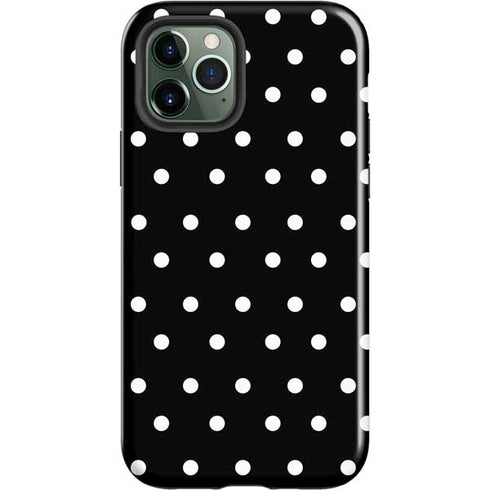 Black and White Polka Dots iPhone 12 Pro Max Impact Case