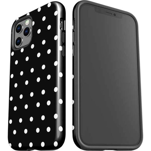 Black and White Polka Dots iPhone 12 Pro Max Impact Case