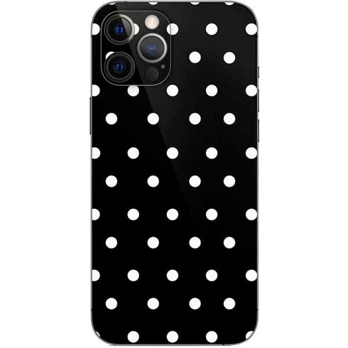 Black and White Polka Dots iPhone 12 Pro Max Skin