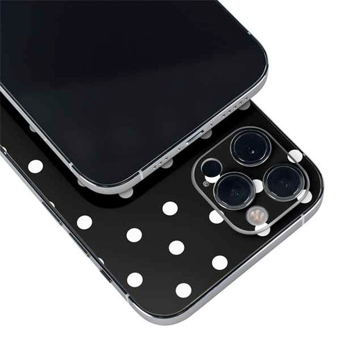 Black and White Polka Dots iPhone 12 Pro Max Skin