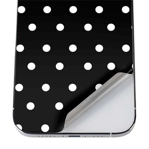 Black and White Polka Dots iPhone 12 Pro Skin