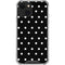Black and White Polka Dots iPhone 13 Mini Clear Case
