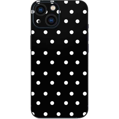 Black and White Polka Dots iPhone 13 Mini Skin