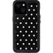 Black and White Polka Dots iPhone 13 Mini Waterproof Case