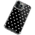 Black and White Polka Dots iPhone 13 Pro Clear Case