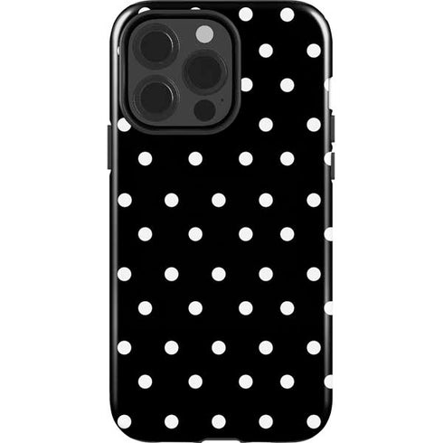 Black and White Polka Dots iPhone 13 Pro Impact Case