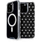 Black and White Polka Dots iPhone 13 Pro MagSafe Case