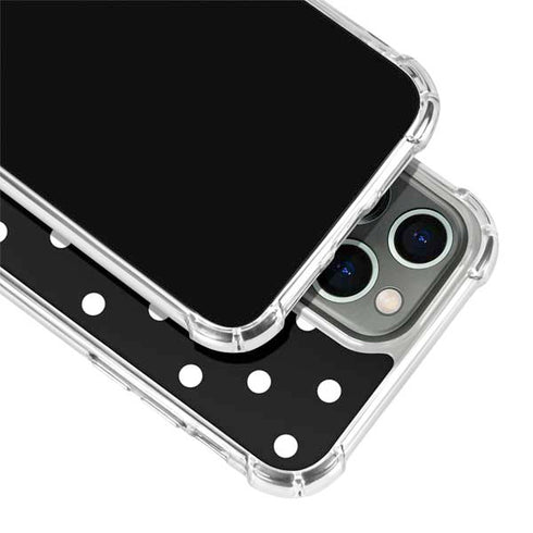 Black and White Polka Dots iPhone 13 Pro Max Clear Case