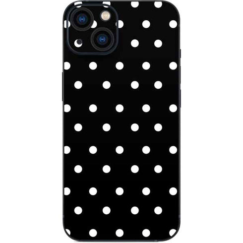Black and White Polka Dots iPhone 13 Skin