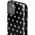 Black and White Polka Dots iPhone 15 Plus Impact Case