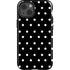 Black and White Polka Dots iPhone 15 Impact Case