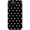 Black and White Polka Dots iPhone 14 Plus Skin