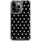 Black and White Polka Dots iPhone 14 Pro Clear Case