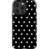 Black and White Polka Dots iPhone 15 Pro Impact Case