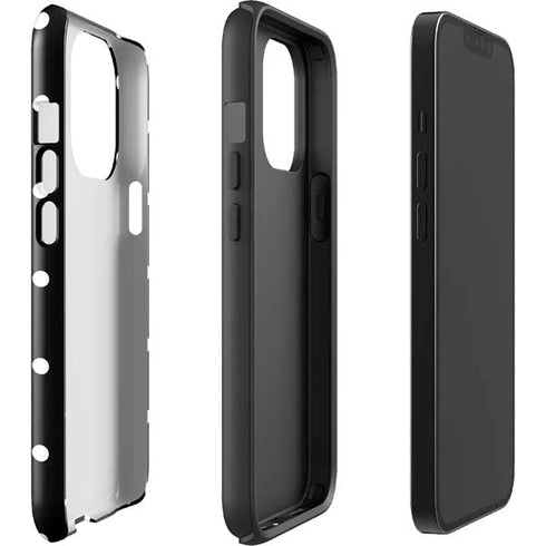 Black and White Polka Dots iPhone 15 Pro Impact Case
