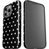 Black and White Polka Dots iPhone 14 Pro Impact Case