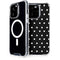 Black and White Polka Dots iPhone 14 Pro MagSafe Case