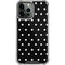 Black and White Polka Dots iPhone 14 Pro Max Clear Case