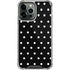 Black and White Polka Dots iPhone 14 Pro Max Clear Case